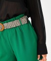 Short ample à taille élastiquée avec ceinture tressée femme